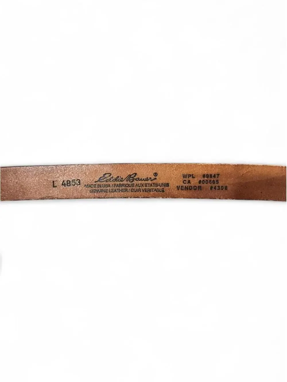 Vintage Brown Leather Belt Silver Engraved Buckle 90s Y2K